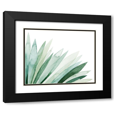 Watercolor Plume II Black Modern Wood Framed Art Print with Double Matting by Popp, Grace