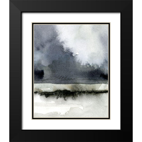 Dusk Horizon I Black Modern Wood Framed Art Print with Double Matting by Caroline, Emma