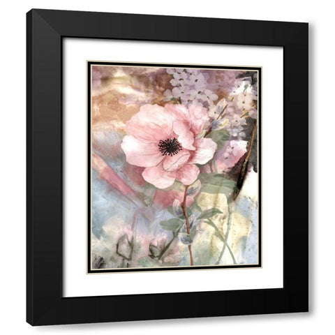 Pastel Fleur II Black Modern Wood Framed Art Print with Double Matting by Smith, Karen
