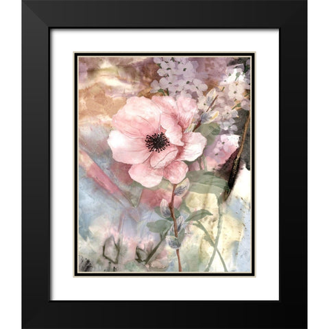 Pastel Fleur II Black Modern Wood Framed Art Print with Double Matting by Smith, Karen