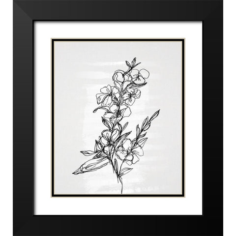 Flourish Sketches II Black Modern Wood Framed Art Print with Double Matting by Smith, Karen
