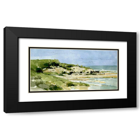 Coastal Sketch I Black Modern Wood Framed Art Print with Double Matting by Caroline, Emma