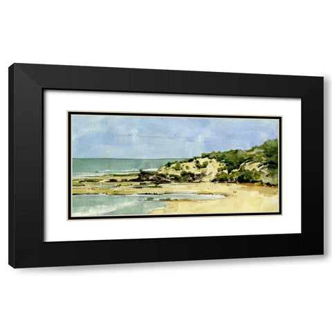 Coastal Sketch II Black Modern Wood Framed Art Print with Double Matting by Caroline, Emma