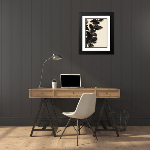 Ebony Branch I Black Modern Wood Framed Art Print with Double Matting by Warren, Annie