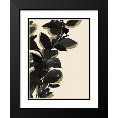 Ebony Branch I Black Modern Wood Framed Art Print with Double Matting by Warren, Annie