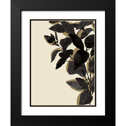 Ebony Branch II Black Modern Wood Framed Art Print with Double Matting by Warren, Annie