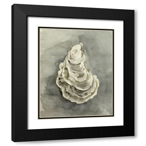 Neutral Oyster Shell IV Black Modern Wood Framed Art Print with Double Matting by Caroline, Emma