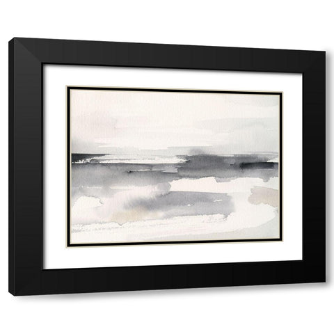 Distant Neutrals I Black Modern Wood Framed Art Print with Double Matting by Barnes, Victoria