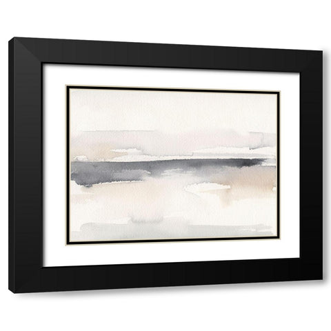 Distant Neutrals III Black Modern Wood Framed Art Print with Double Matting by Barnes, Victoria
