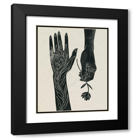 Forget Me Not Gesture II Black Modern Wood Framed Art Print with Double Matting by Popp, Grace