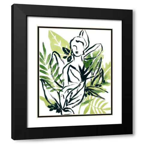 Tropical Sketchbook I Black Modern Wood Framed Art Print with Double Matting by Vess, June Erica