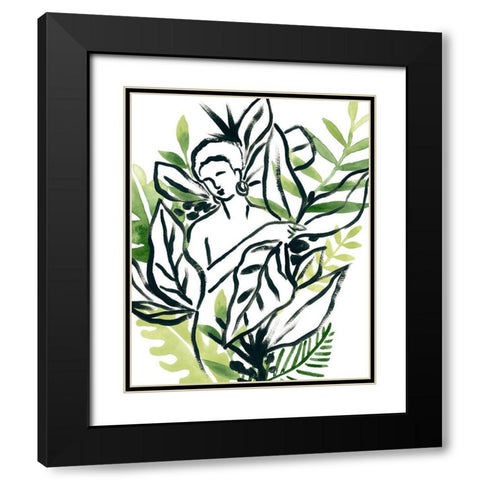 Tropical Sketchbook IV Black Modern Wood Framed Art Print with Double Matting by Vess, June Erica