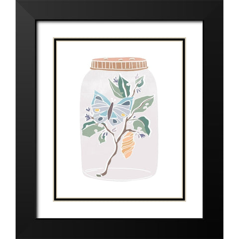 Nature Jar II Black Modern Wood Framed Art Print with Double Matting by Vess, June Erica