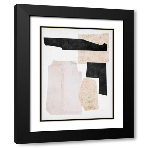 Natural Stone Collections II Black Modern Wood Framed Art Print with Double Matting by Wang, Melissa