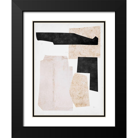 Natural Stone Collections II Black Modern Wood Framed Art Print with Double Matting by Wang, Melissa