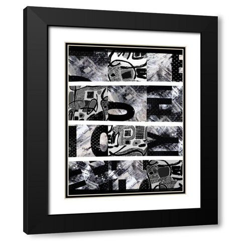 Mish Mash I Black Modern Wood Framed Art Print with Double Matting by Smith, Karen