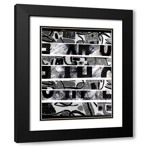 Mish Mash II Black Modern Wood Framed Art Print with Double Matting by Smith, Karen