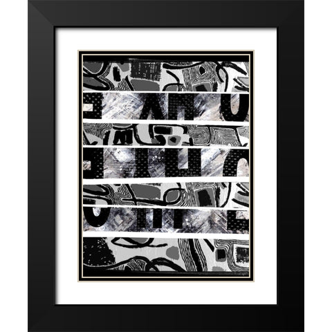 Mish Mash II Black Modern Wood Framed Art Print with Double Matting by Smith, Karen