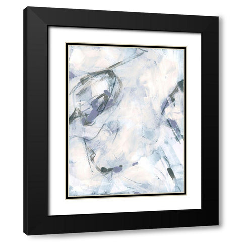 Lavender Frost I Black Modern Wood Framed Art Print with Double Matting by Vess, June Erica
