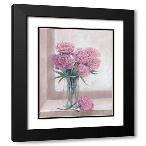 Windowsill Floral II Black Modern Wood Framed Art Print with Double Matting by OToole, Tim