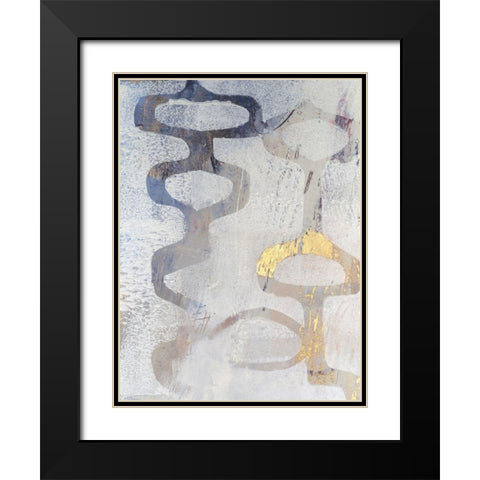 Linx I Black Modern Wood Framed Art Print with Double Matting by Jachimiec, Sue
