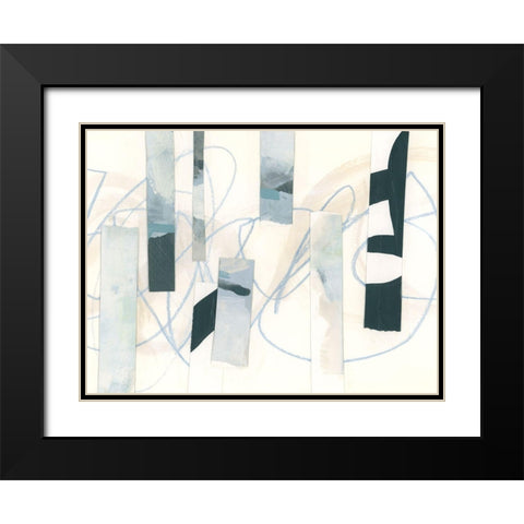 Ice Twine II Black Modern Wood Framed Art Print with Double Matting by Vess, June Erica
