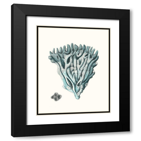Antique Coastal Coral X Black Modern Wood Framed Art Print with Double Matting by Esper, Johann