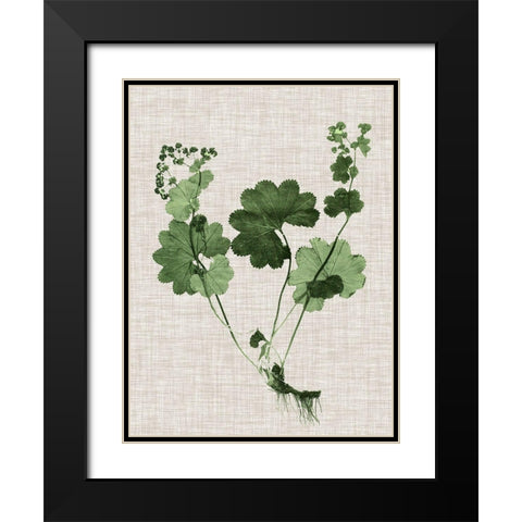 Forest Foliage on Linen I Black Modern Wood Framed Art Print with Double Matting by Vision Studio
