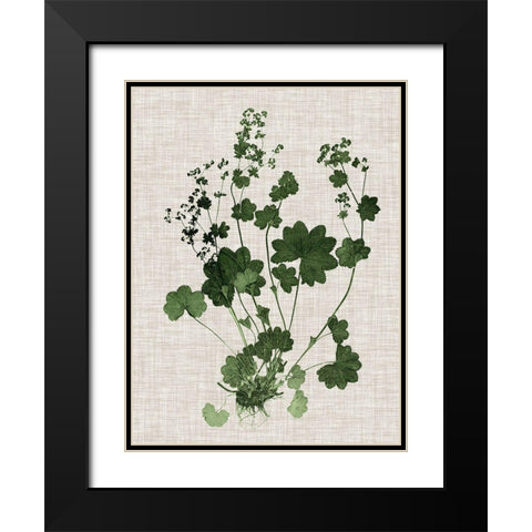 Forest Foliage on Linen III Black Modern Wood Framed Art Print with Double Matting by Vision Studio