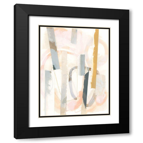 Melon Litmus IV Black Modern Wood Framed Art Print with Double Matting by Vess, June Erica