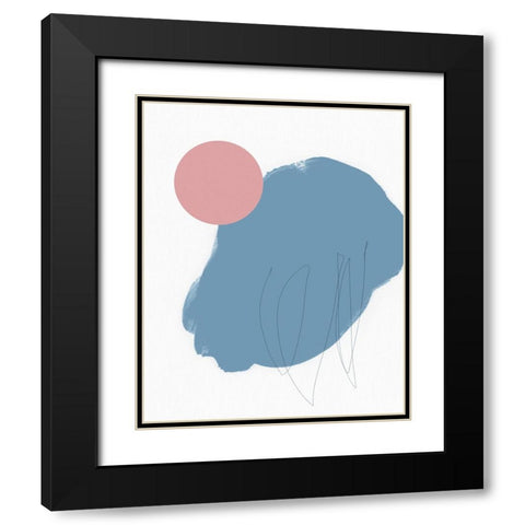 Elementary Abstract I Black Modern Wood Framed Art Print with Double Matting by Green, Jacob
