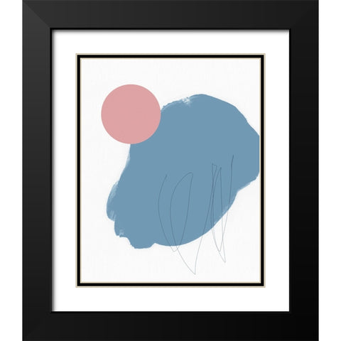 Elementary Abstract I Black Modern Wood Framed Art Print with Double Matting by Green, Jacob