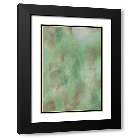 Green Shadows I Black Modern Wood Framed Art Print with Double Matting by Moore, Regina