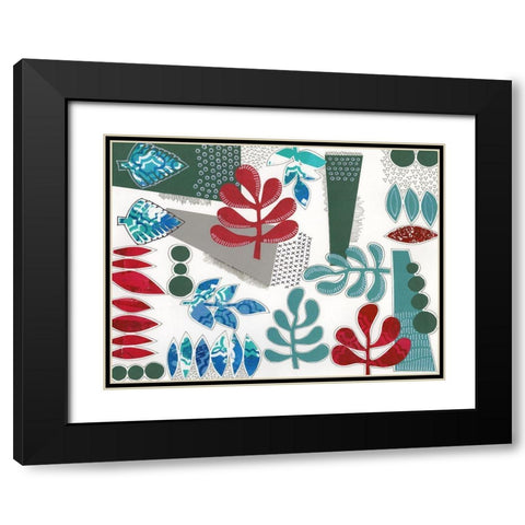 Modan I Black Modern Wood Framed Art Print with Double Matting by Moore, Regina