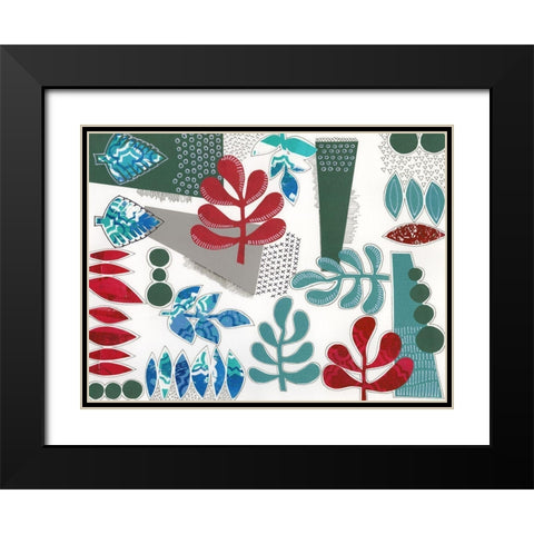 Modan I Black Modern Wood Framed Art Print with Double Matting by Moore, Regina