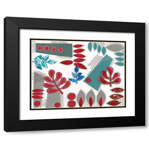 Modan II Black Modern Wood Framed Art Print with Double Matting by Moore, Regina