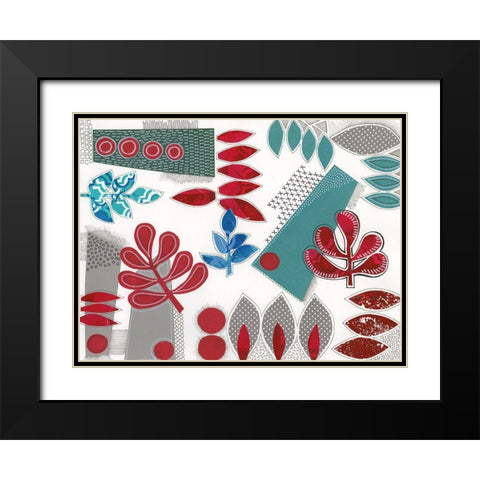 Modan II Black Modern Wood Framed Art Print with Double Matting by Moore, Regina