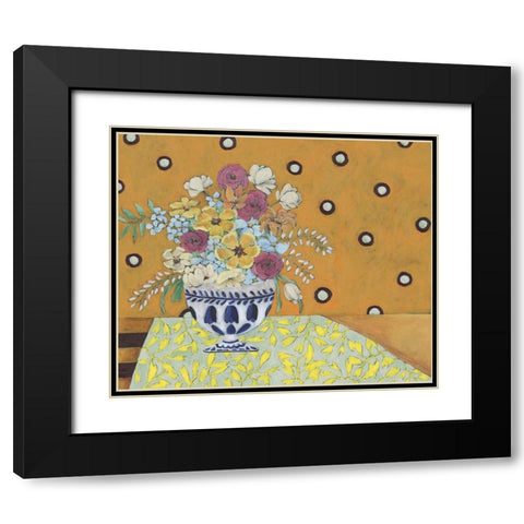 Flowerscape I Black Modern Wood Framed Art Print with Double Matting by Moore, Regina