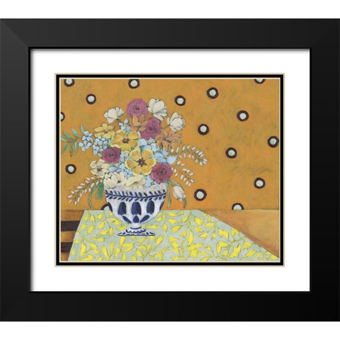 Flowerscape I Black Modern Wood Framed Art Print with Double Matting by Moore, Regina