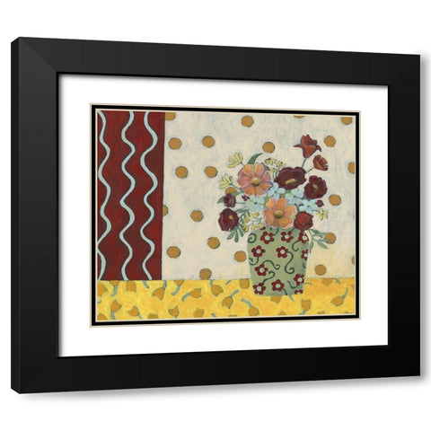 Flowerscape II Black Modern Wood Framed Art Print with Double Matting by Moore, Regina