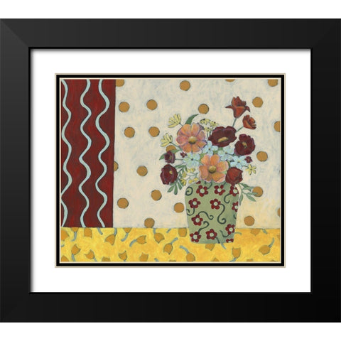 Flowerscape II Black Modern Wood Framed Art Print with Double Matting by Moore, Regina