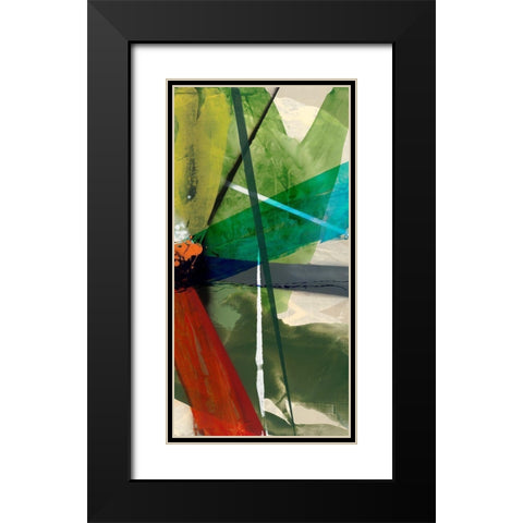 Shattered II Black Modern Wood Framed Art Print with Double Matting by Jasper, Sisa