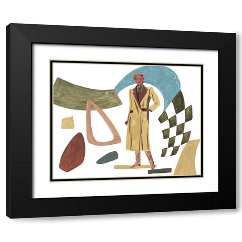 Vintage Vibes III Black Modern Wood Framed Art Print with Double Matting by Wang, Melissa