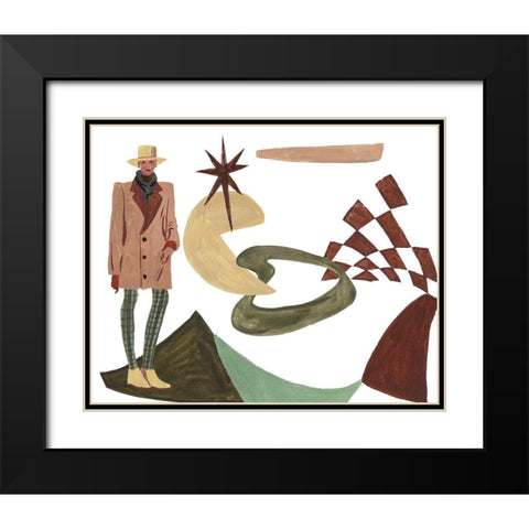 Vintage Vibes IV Black Modern Wood Framed Art Print with Double Matting by Wang, Melissa