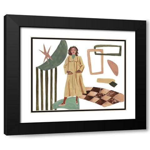 Vintage Vibes VI Black Modern Wood Framed Art Print with Double Matting by Wang, Melissa