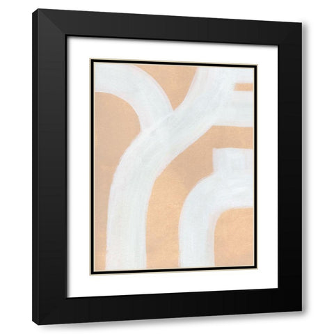 Neutral Winding Paths I Black Modern Wood Framed Art Print with Double Matting by Green, Jacob