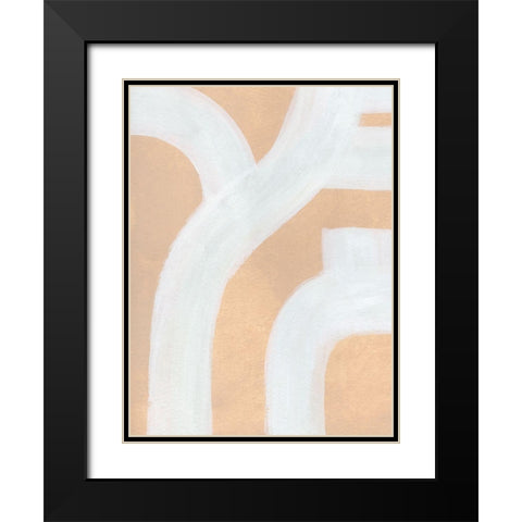 Neutral Winding Paths I Black Modern Wood Framed Art Print with Double Matting by Green, Jacob
