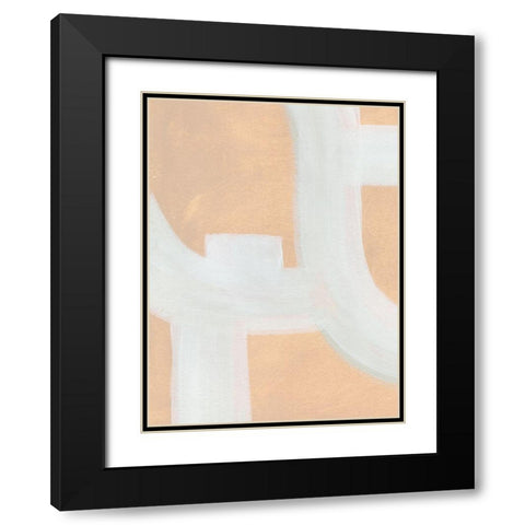 Neutral Winding Paths II Black Modern Wood Framed Art Print with Double Matting by Green, Jacob