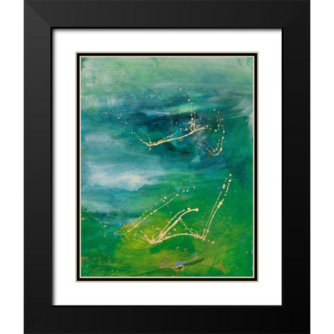 Peaceful Diptych I Black Modern Wood Framed Art Print with Double Matting by Combs, Joyce