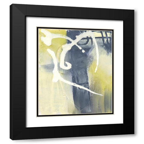 Delightful II Black Modern Wood Framed Art Print with Double Matting by Combs, Joyce